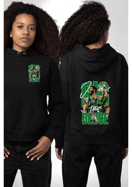 Sonsuz Hız Basketbol Şutları Siyah Kapüşonlu Sweatshirt Kadın Erkek Ön Minimal Sırt Baskılı fırsatları