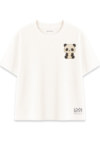 Panda Figürlü Şeker Oversize Tişört
