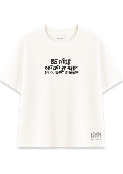 Be Nice Kadın Oversize Şeker Tişört