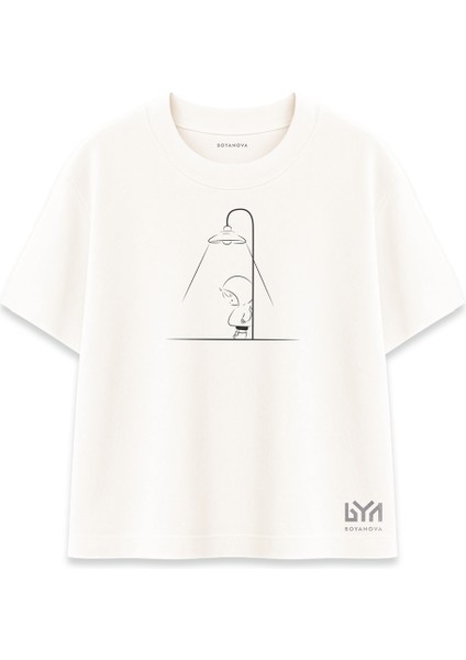Yalnız Çocuk Karakter Baskılı Şeker Oversize Tişört