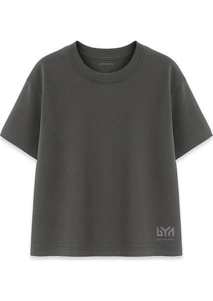 Stay Wild Moon Child Kadın Oversize Füme Tişört fiyatları