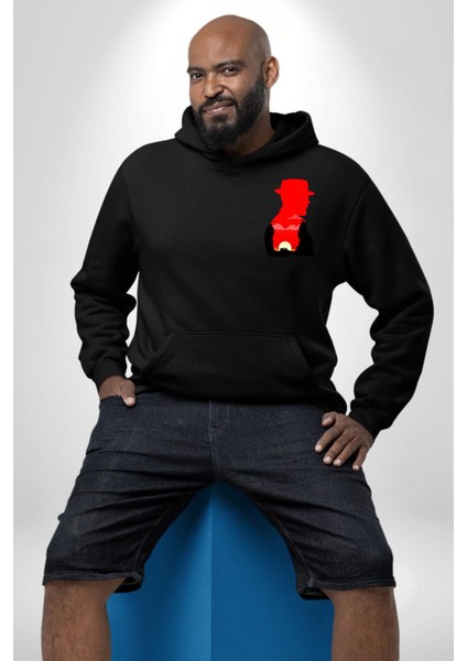 Suç ve Kimya Karakteri Breaking Bad Yansıması Siyah Kapüşonlu Sweatshirt Kadın Erkek Ön Minimal Sırt Baskılı fiyatları