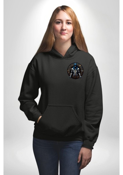 Ptah Tanrısı Zanaatkârların Koruyucusu Mısır Siyah Kapüşonlu Sweatshirt Kadın Erkek Ön Minimal Sırt Baskılı fiyatları
