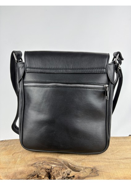Gerçek Deri Postacı Çanta Siyah fırsatları