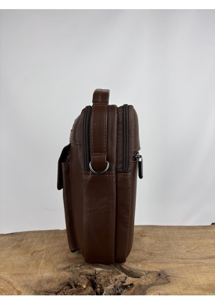 Hakiki Dana Derisi El Çantası Kahverengi