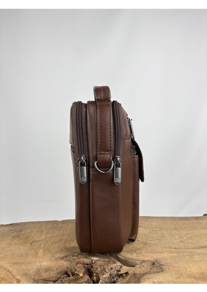 Hakiki Dana Derisi El Çantası Kahverengi