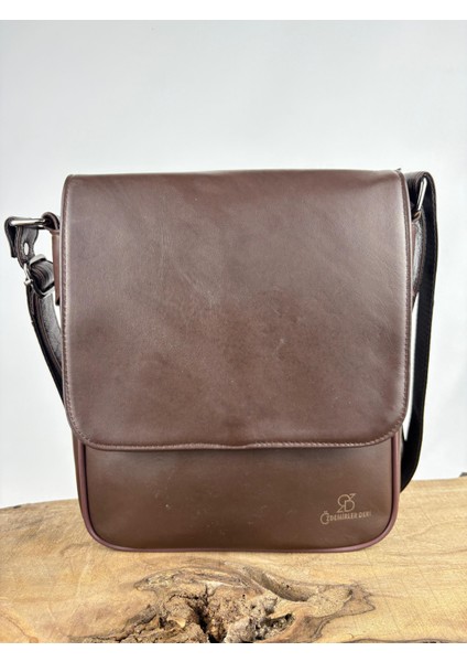 Gerçek Deri Postacı Çanta Kahverengi