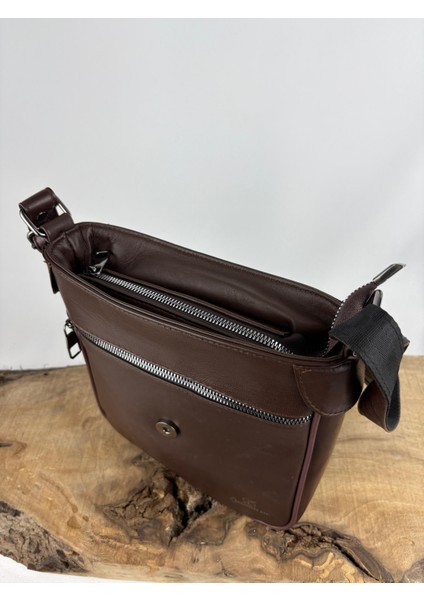 Gerçek Deri Postacı Çanta Kahverengi fırsatları