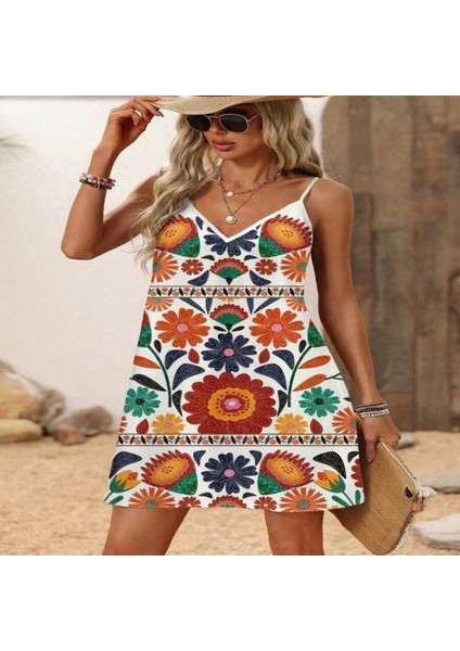 Kadın Ip Askılı V Yakalı Süprem Elbise