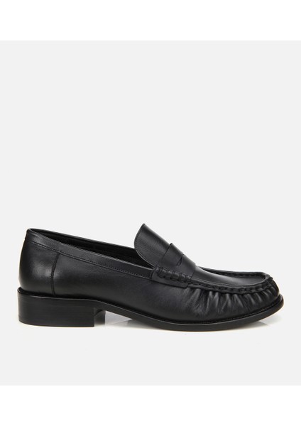 01AYH311570A100 KADIN Deri Siyah Günlük Loafer