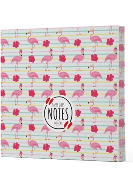 Flamingo 2 - Çizgisiz Yan Boyamalı Defter