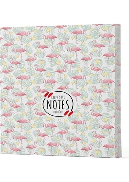 Flamingo 3 - Yan Boyamalı Çizgili Defter