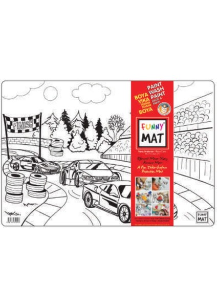 Funny Mat - Yarış Arabaları 33,5X48CM