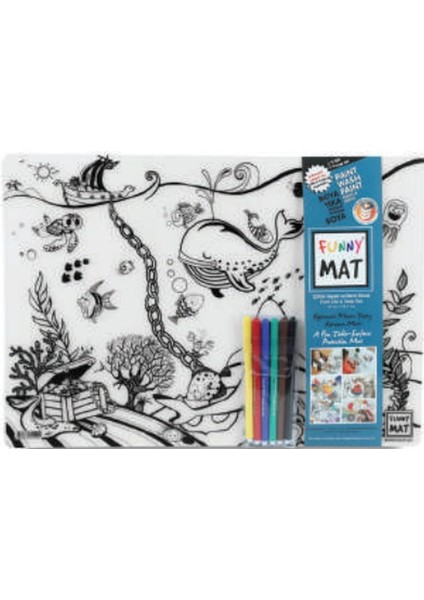 Funny Mat - Çiftlik ve Derin Deniz 6'lı Kalem Hediyeli 30 x 40 cm