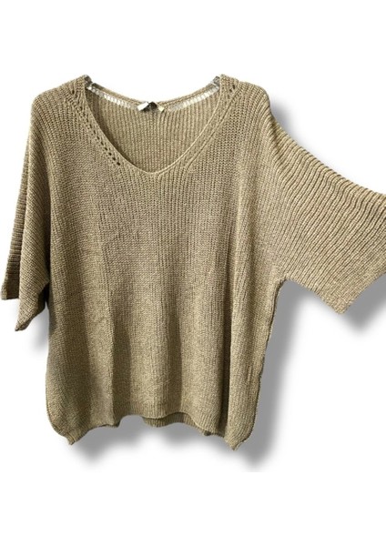 Duru Oversize Merserize Triko-Bej fiyatları