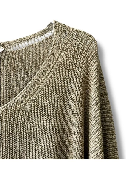 Duru Oversize Merserize Triko-Bej modelleri