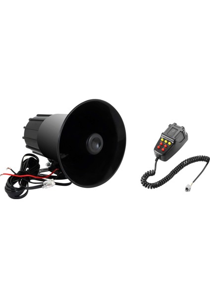 12V Electronıc Siren Megafonlu 7 Sesli 100 Db