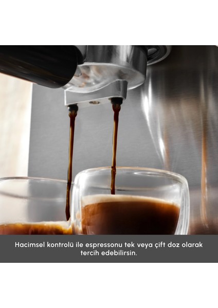 Coffee Art 1101 Süt Köpürtücülü, 20 Bar Basınçlı, Espresso, Latte, Cappuccino, Americano Makinesi 1,5l Inox indirimleri