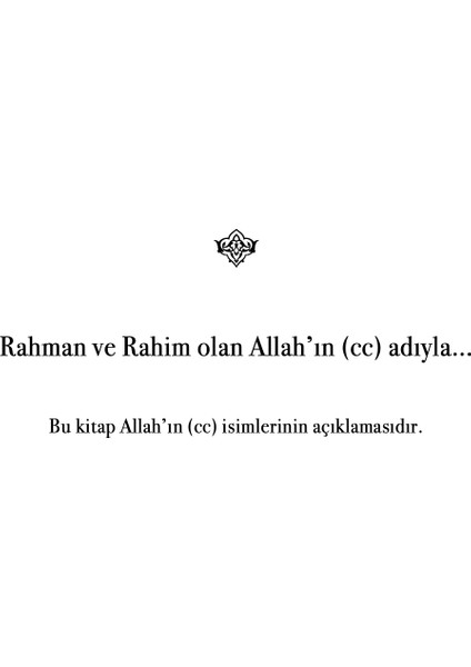 Esmâü'l-Hüsnâ Şerhi - Abdullah Simavi modelleri