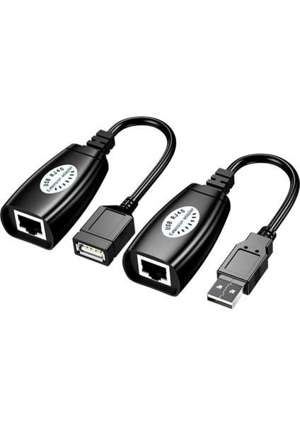 USB Extrender, 50 Metre RJ45, USB Uzatma Kablosu, Cat5 – Cat6 Uyumlu,