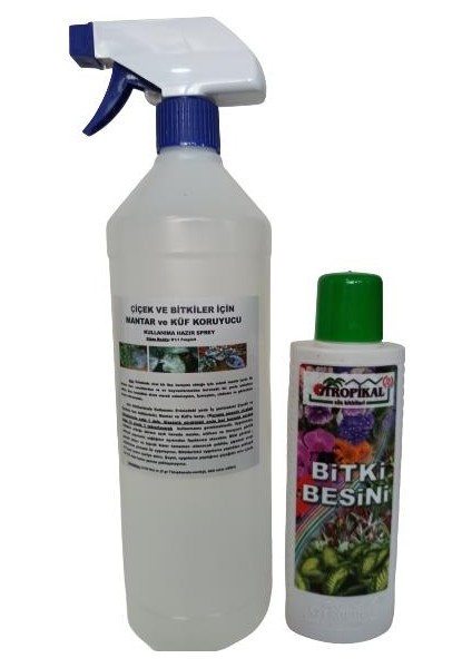 Çiçek ve Bitkiler Için Mantar ve Küf Ilacı 1000 ml + Bitki Besini Hediyeli