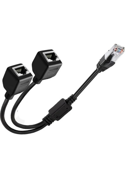 Erkek RJ45 To 2x Dişi Ethernet Çoklayıcı Splitter Dağıtıcı fırsatları