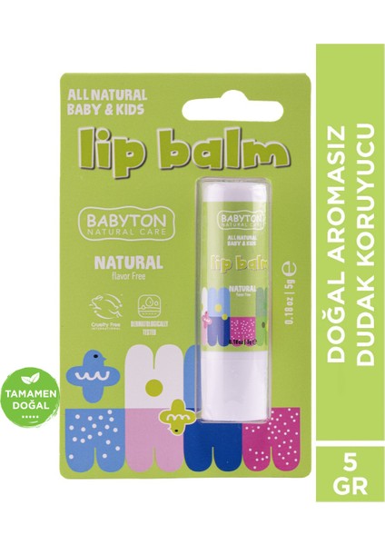 Doğal Dudak Koruyucu Aromasız 5 gr