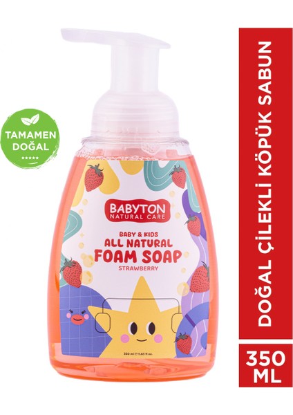 Doğal Çilekli Köpük Sabun 350 ml