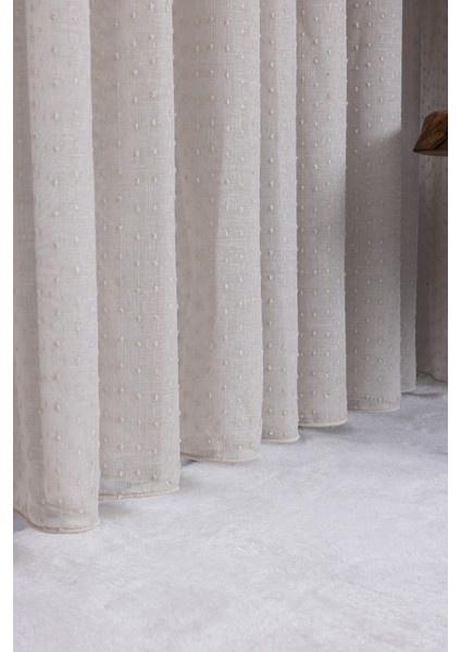 Keten Evrim Bej 1/2.5 Normal Pileli Ütü Istemez Kırışmaz Yeni Sezon Salon Oda Tül Perdesi fırsatları