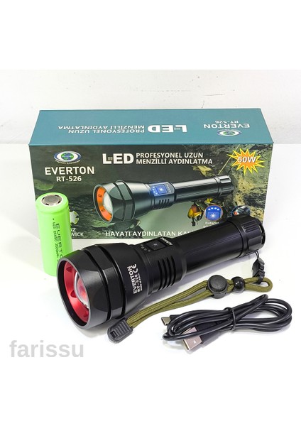 Profesyonel LED El Feneri - 50W Güç, 1000 Lümen Aydınlatma RT-526