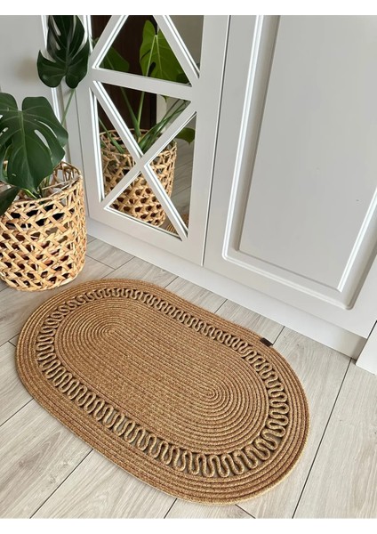 Jüt, Hasır Desenli Kapı Önü, Paspas, Banyo Paspası, Balkon Paspası Hasır Halı, Jüt Paspas