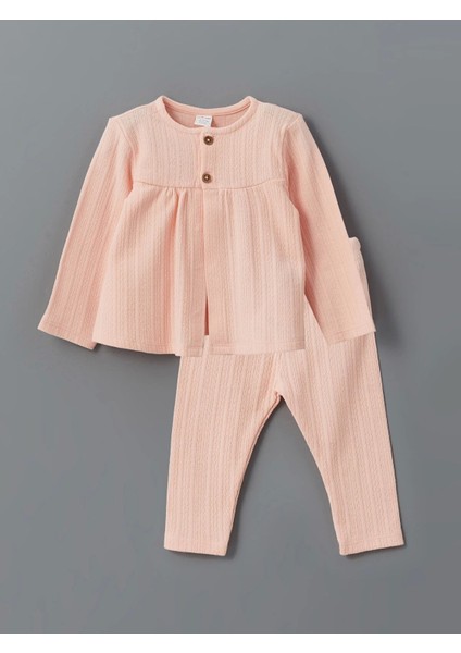 Lcw Baby Pembe Bisiklet Yaka Kız Bebek Takım 3'lü fırsatları