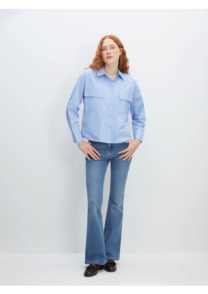 Lcw Vision Mavi Poplin Kadın Gömlek fiyatları
