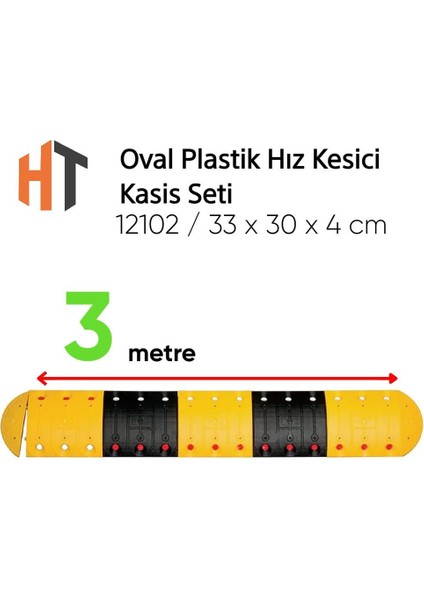 Oval Plastik Hız Kesici Kasis Seti 3 Metre