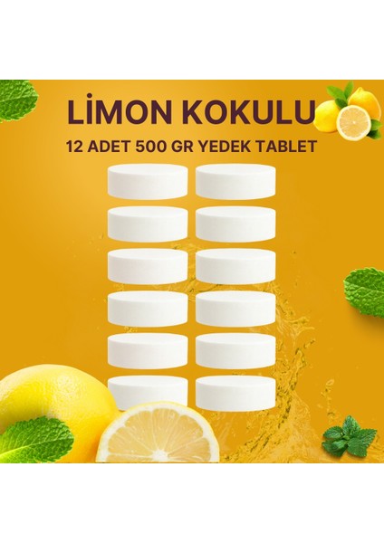 6 Adet 2X500 gr Nem Alıcı Rutubet ve Küf Önleyici Yedek Tablet Limon