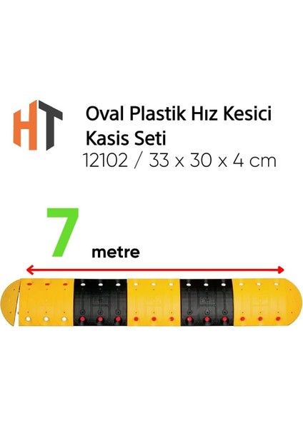 Oval Plastik Hız Kesici Kasis Seti 7 Metre