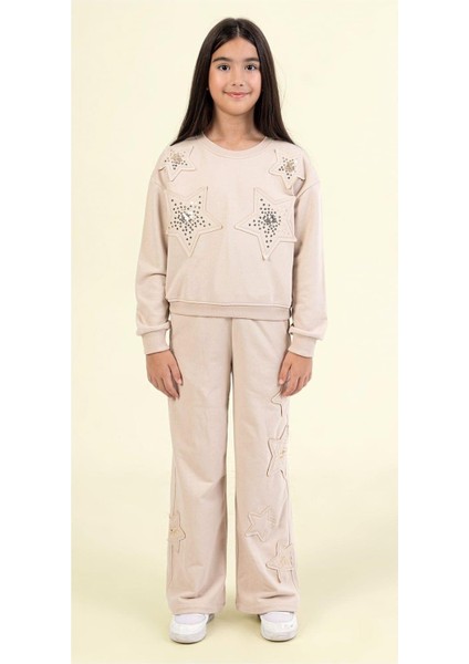 Kız Yıldızlı Eşofman Takım 25KDMB09842 modelleri