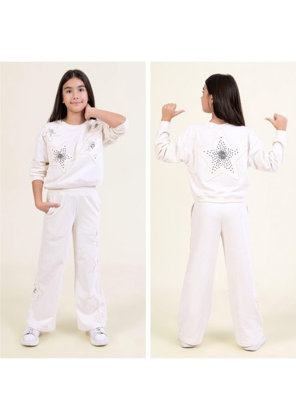 Kız Yıldızlı Eşofman Takım 25KDMB09842 modelleri
