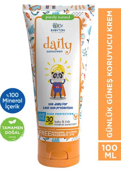Bebek & Çocuk Doğal Güneş Koruyucu Krem 100 ml
