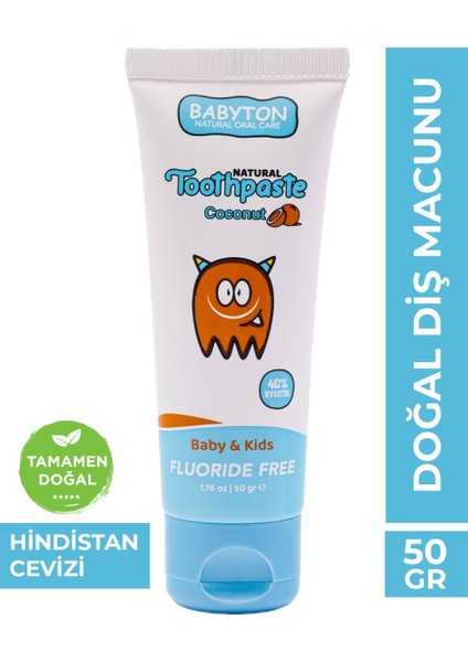 Doğal Hindistan Cevizi Diş Macunu Florürsüz 50 gr