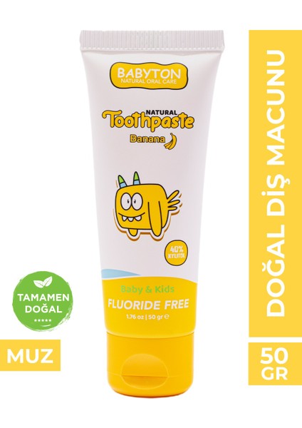 Doğal Muz Diş Macunu Florürsüz 50 gr