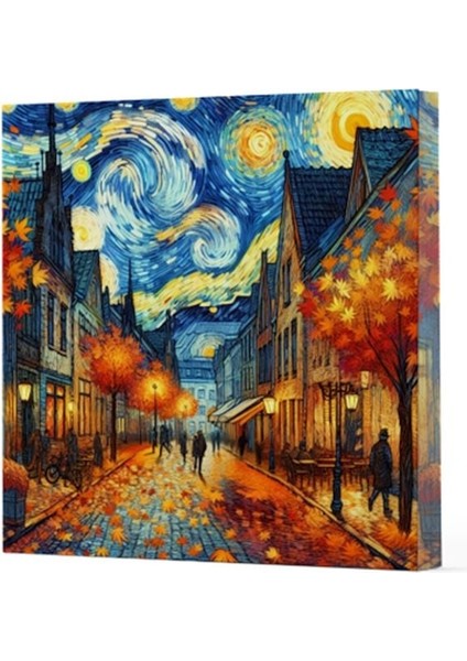 Van Gogh 3 Sokak - Çizgisiz Yan Boyamalı Defter