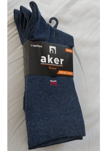 Aker Erkek Dikişsiz Pamuk Çorap 3'lü