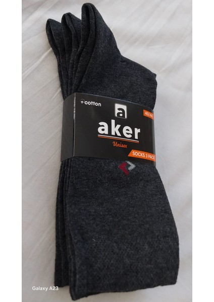 Aker Erkek Dikişsiz Pamuk Çorap 3'lü