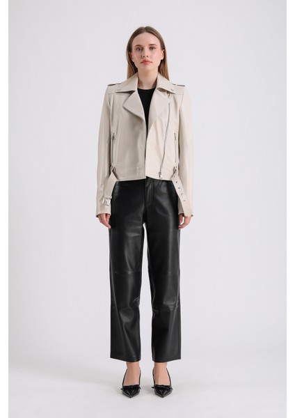 Milenni Kadın Deri Biker Ceket fırsatları