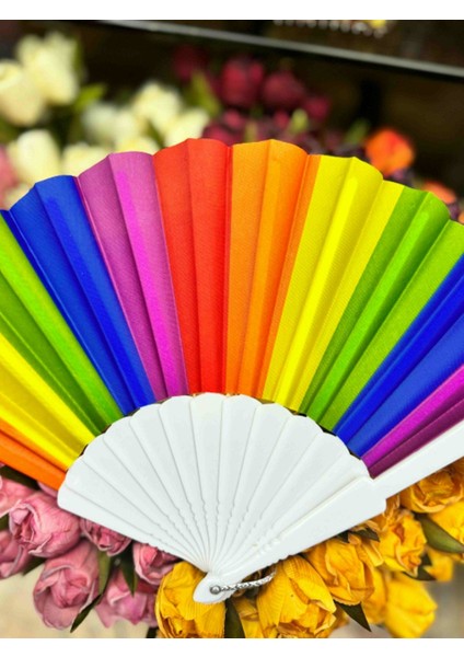 Gökkuşağı Yelpaze – Love 🌈 (23 cm / 43 Cm, 46 Gr)