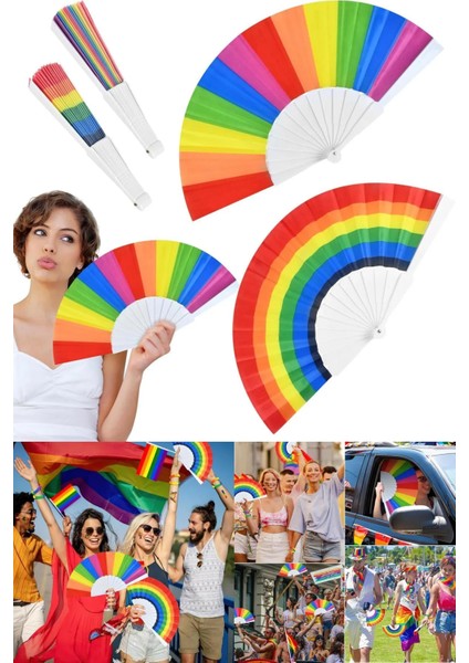 Gökkuşağı Yelpaze – Love 🌈 (23 cm / 43 Cm, 46 Gr)
