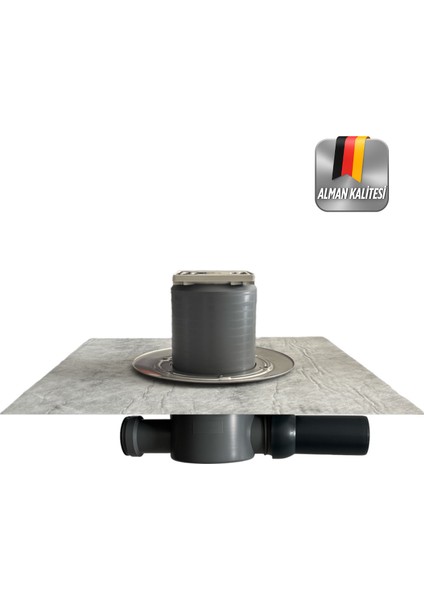 Tip 42 S 10X10CM 50'lik Yan Çıkışlı Lağım Kanalizasyon Pis Koku Önleyici Sifonlu Izolasyonlu Yer Banyo Duş Için Gider Süzgeci