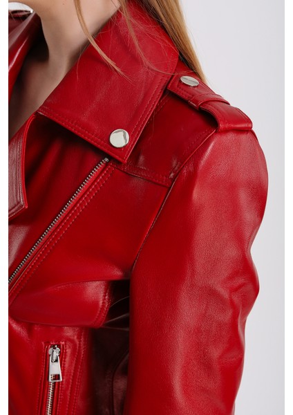 Milenni Kadın Deri Biker Ceket indirimleri