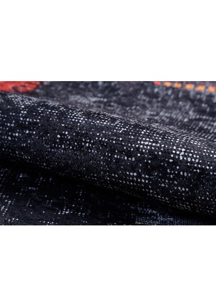 Bierun Siyah Patchwork Etnik Modern Desenli Makinada Yıkanabilir Hav Toz Vermez Leke Tutmayan Kaymaz Taban Dijital Makine Baskı Salon Yolluk Mutfak Halı indirimleri